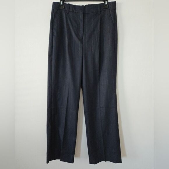 NWT J.Crew Factory Striped Dress Pants Navy Blue - Picture 1 of 5